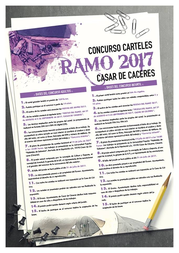 Convocan los concursos infantil y adulto del cartel del Ramo 2017