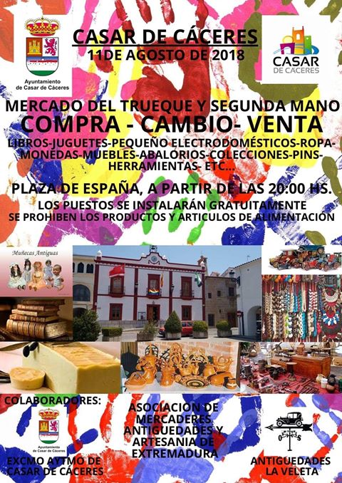 El mercado del trueque y segunda mano tendrá lugar este sábado en la plaza de España