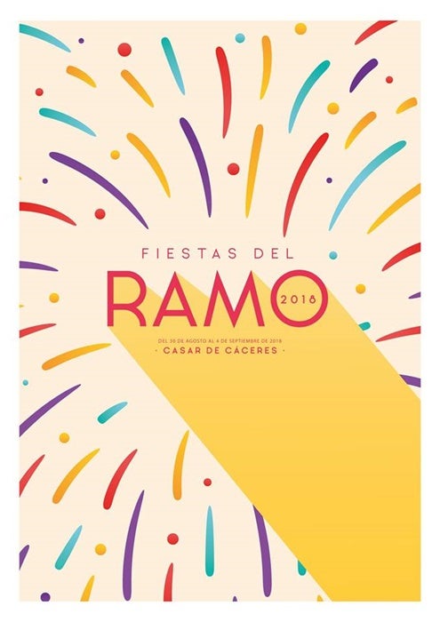 Cartel ganador que anuncia las fiestas del Ramo. 