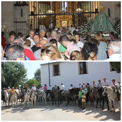 El buen tiempo acompaña a los casareños en la romería de la Virgen