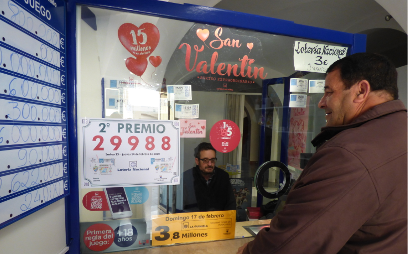 El segundo premio de la Lotería Nacional del 14 de febrero dejó en Castuera 48.000 euros