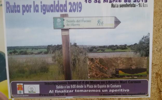 La ruta senderista por la igualdad se celebrará el 10 de marzo