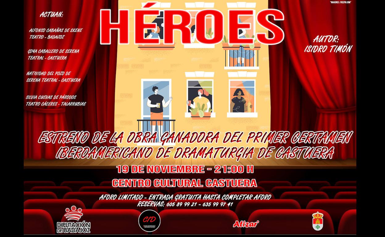 La concejalía de Cultura presenta el viernes 19 de noviembre la obra 'Héroes', de Isidro Timón