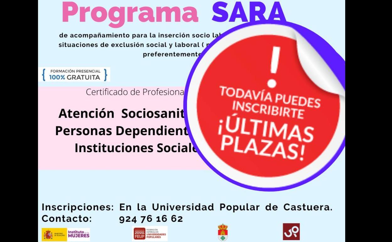 Programa Sara 2022. Últimas plazas.