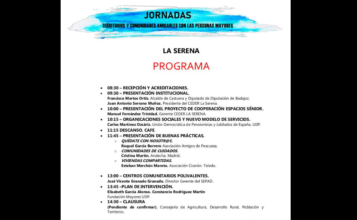 Castuera acoge una jornada de presentación del proyecto 'Territorios y Comunidades Amigables con las Personas Mayores'