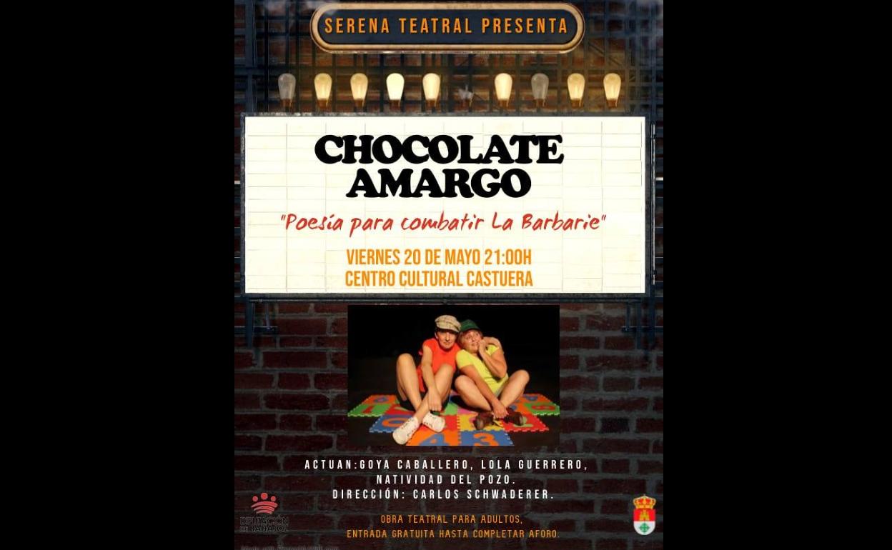 Chocolate amargo. Cartel.