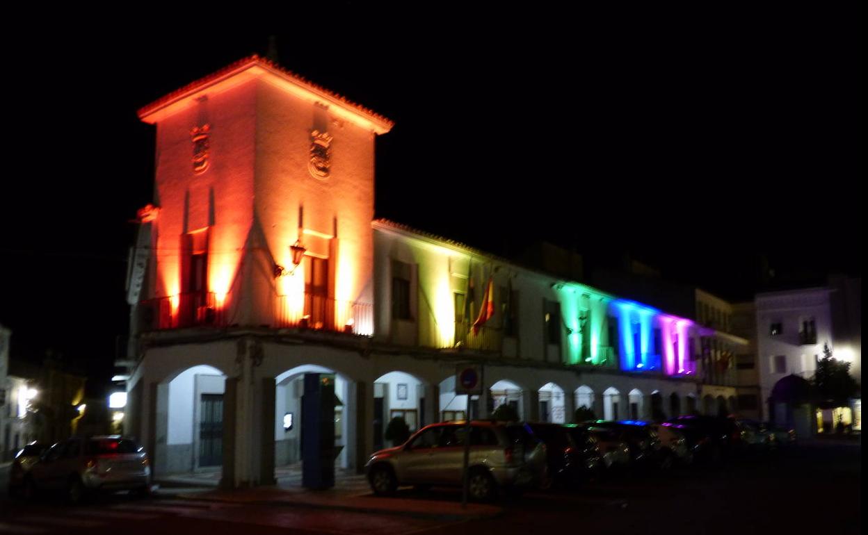 Iluminación de la fachada del ayuntamiento