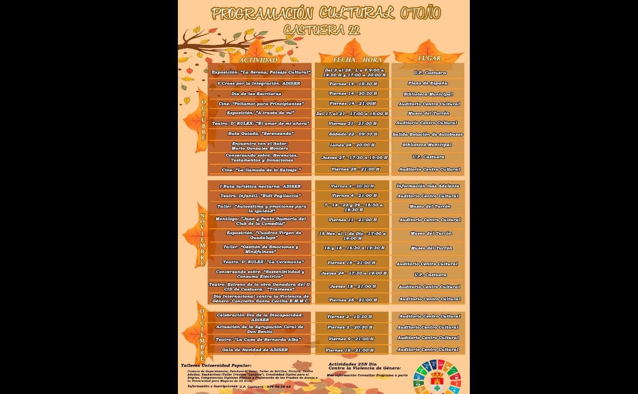 El ayuntamiento avanza la programación cultural para los próximos meses