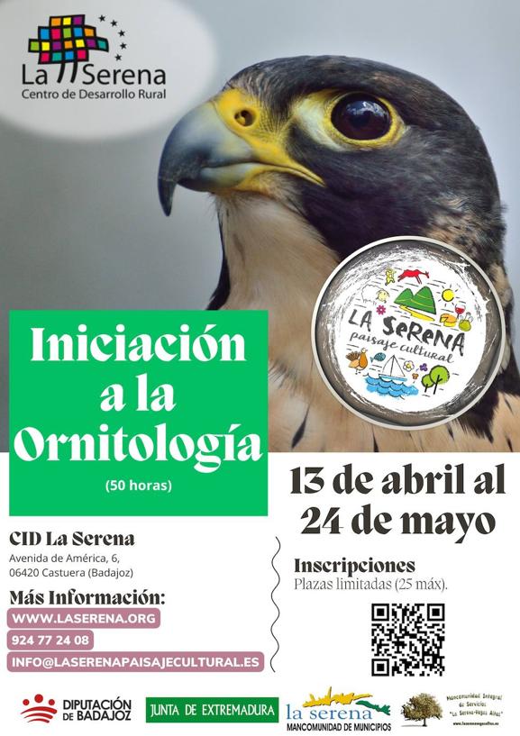 El Ceder-La Serena oferta un curso gratuito de iniciación a la ornitología