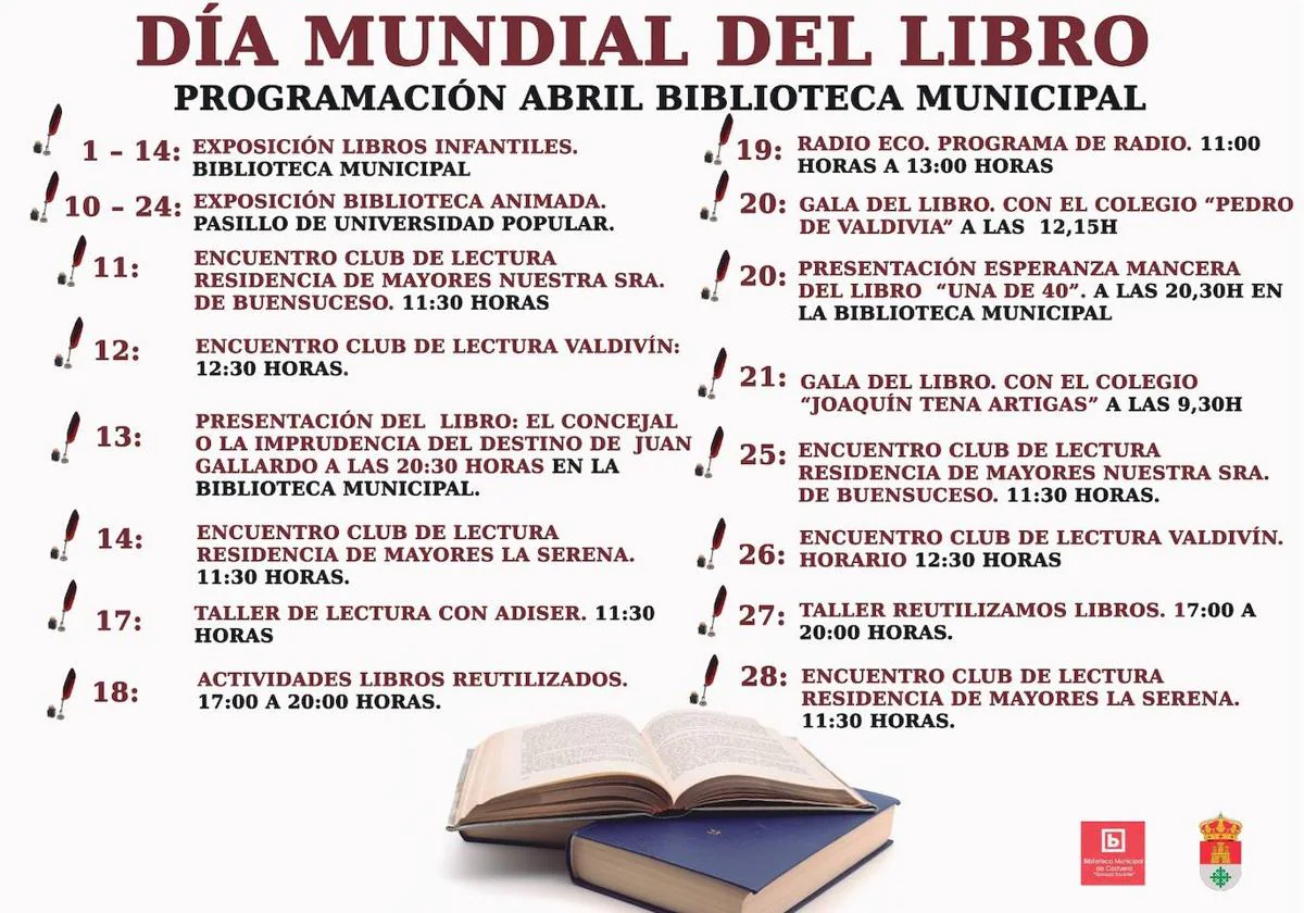 La Biblioteca Municipal celebra el Día Mundial del Libro con numerosas actividades de animación a la lectura