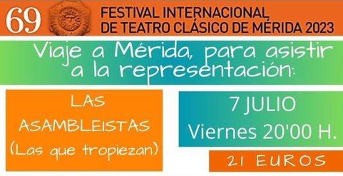 La Universidad Popular organiza un viaje al Festival de Teatro Clásico de Mérida