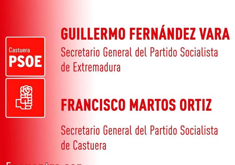 Fernández Vara se reunirá el lunes en Castuera con asociaciones, empresarios y empresarias.