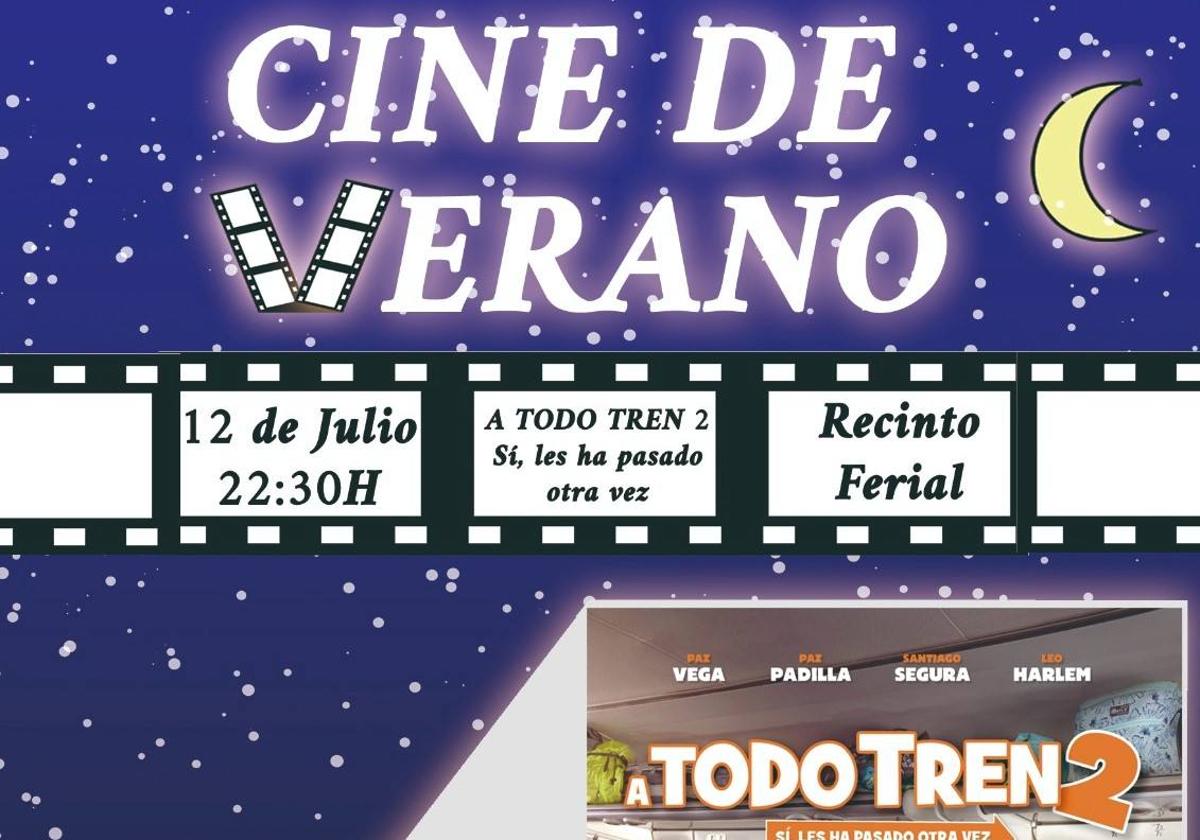 El cine al aire libre del ferial acoge este miércoles 12 de julio la proyección de la película «A todo tren 2»