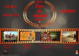 Cartelera de agosto del cine de verano.