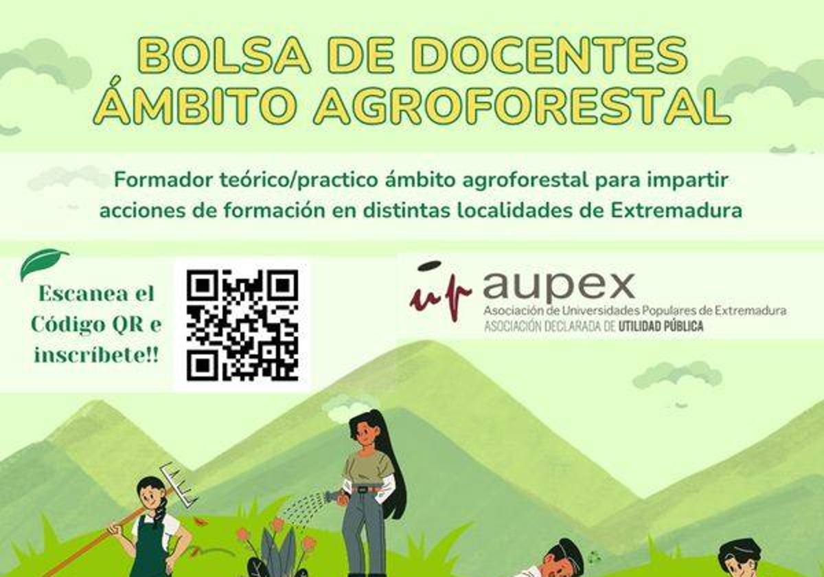 Aupex abre bolsa de trabajo para docentes en el ámbito agroforestal