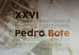 XXVI Certamen Internacional Jóvenes Intérpretes «Pedro Bote».