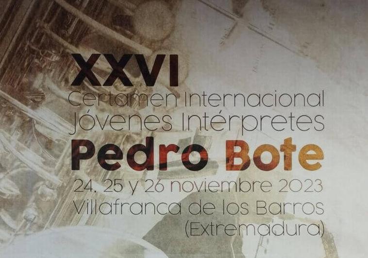 Abiertas las inscripciones para el Certamen Internacional de Jóvenes Intérpretes Pedro Bote