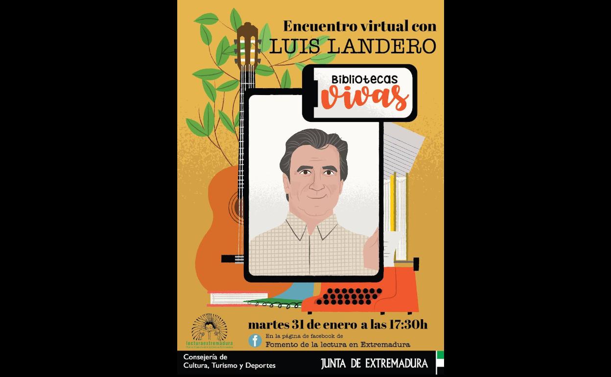 La Biblioteca Municipal participa hoy en un encuentro virtual con el escritor Luis Landero