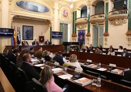 Pleno de la Diputación de Badajoz.