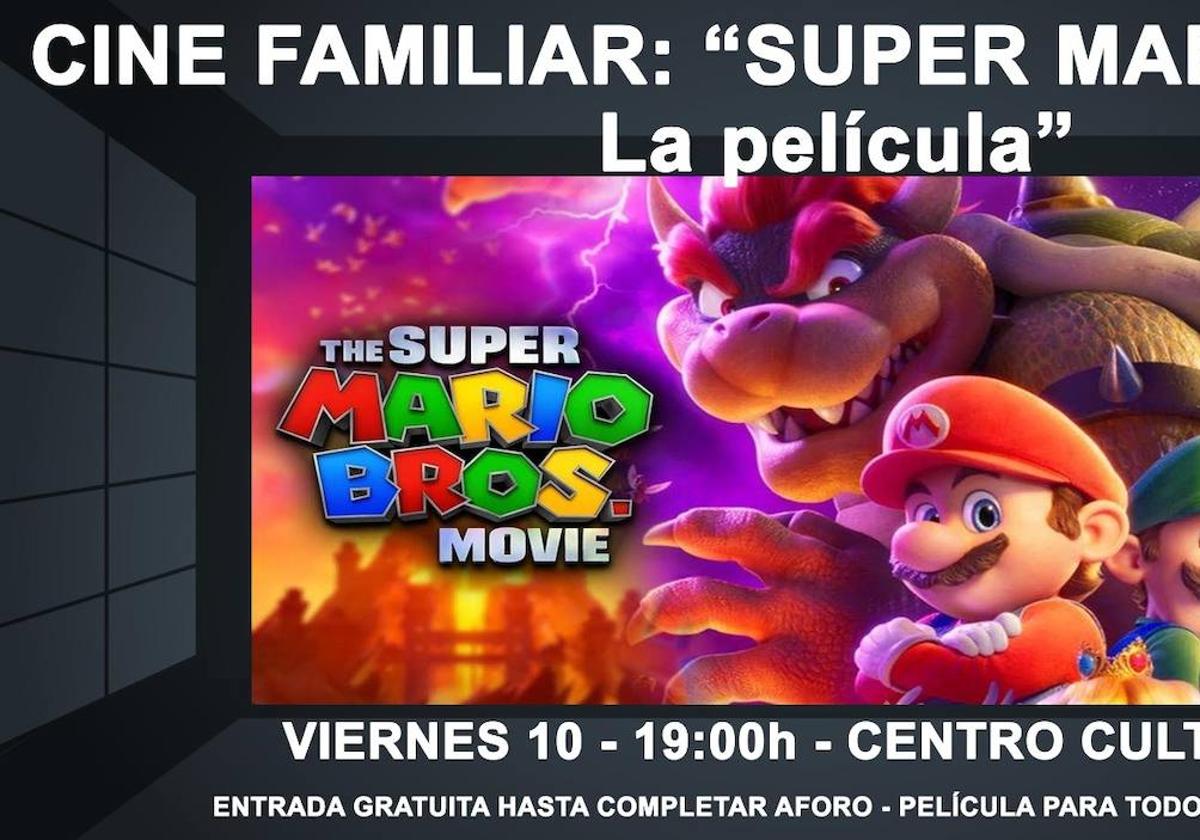 El auditorio del Centro Cultural acoge este viernes 10 de mayo la proyección de «Super Mario Bros»