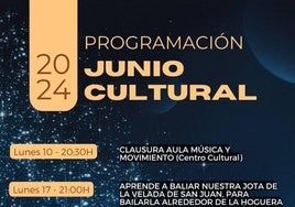 El ayuntamiento avanza la programación cultural, festiva y de ocio para el mes de junio