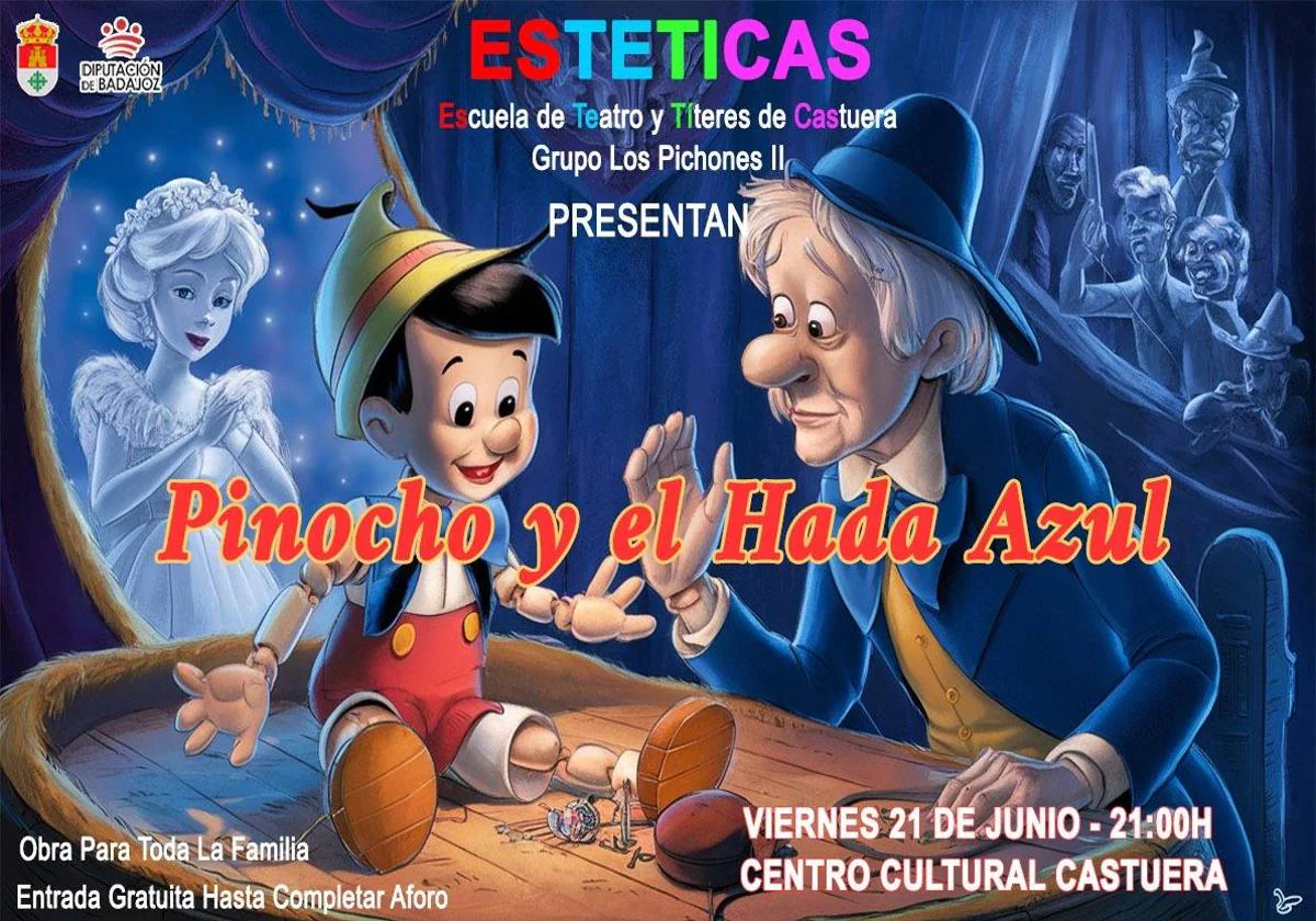 El grupo de tatro infantil 'Los Pichones 2', estrena la obra 'Pinocho y el Hada Azul»