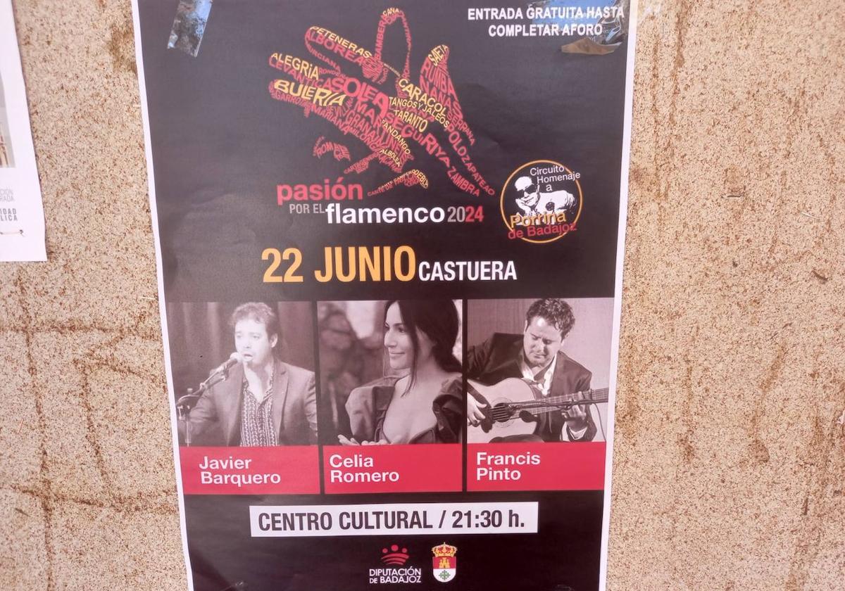 El circuito «Pasión por el Flamenco» de la Diputación recala en Castuera este sábado 22 de junio