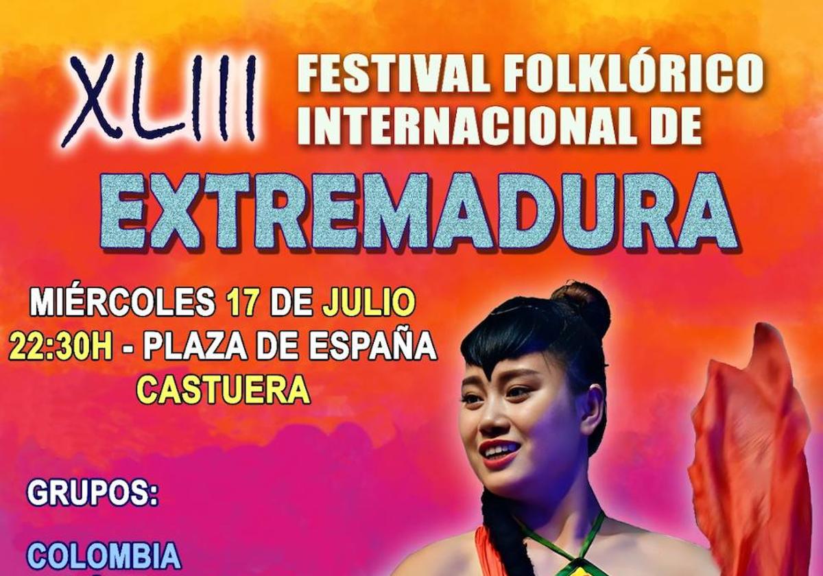 Castuera acogerá el miércoles 17 de julio una nueva edición del Festival Folklórico Internacional de Extremadura