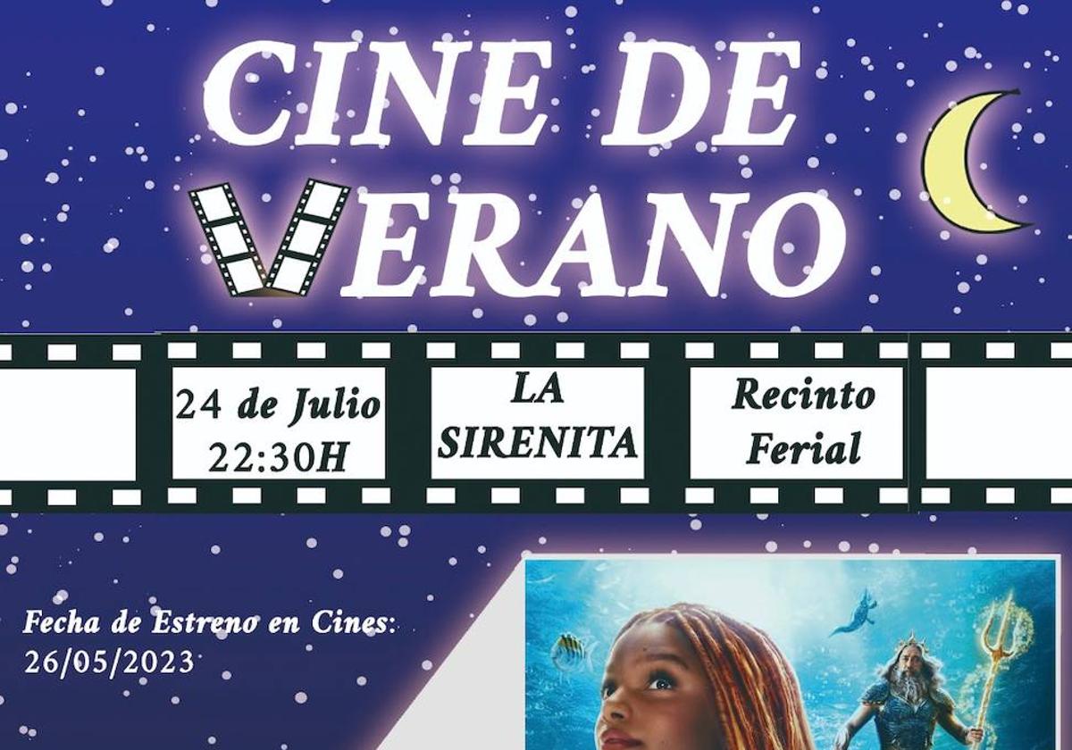 El cine al aire libre del ferial acoge este miércoles 24 de julio la proyección de la película «La Sirenita»