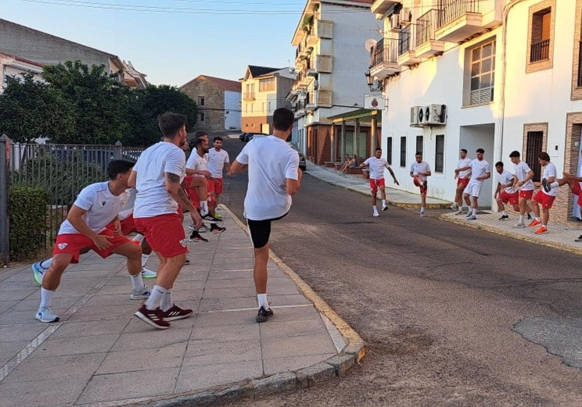 Entrenamiento urbano del CD Castuera.