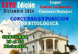 Castuera acoge del 13 al 22 de diciembre el XXVII Concurso Exposición de Ornitología