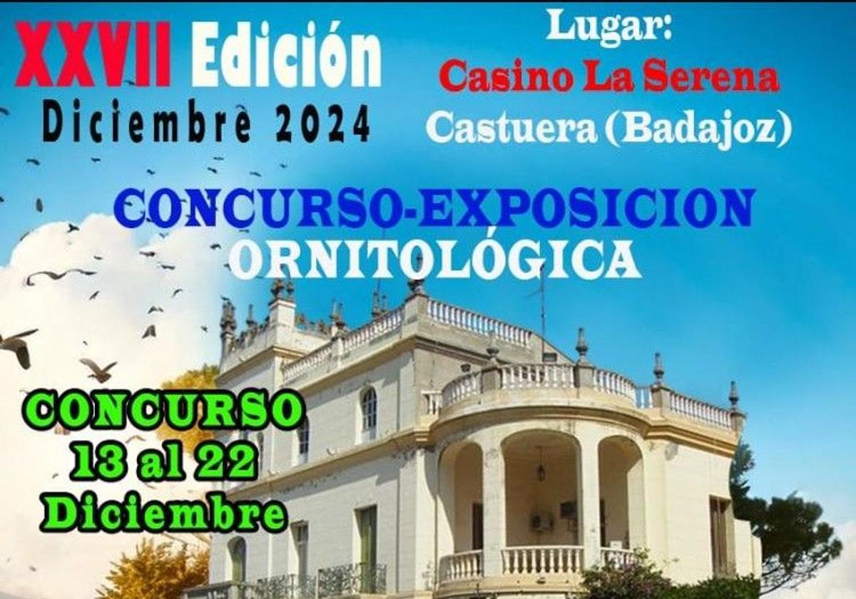 Castuera acoge del 13 al 22 de diciembre el XXVII Concurso Exposición de Ornitología