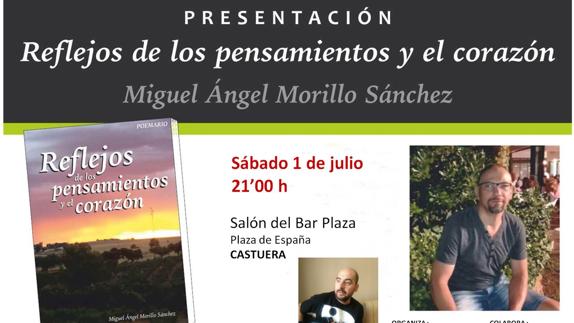 Miguel Ángel Morillo Sánchez presenta su libro 'Reflejos de los pensamientos y el corazón' en el salón del bar Plaza