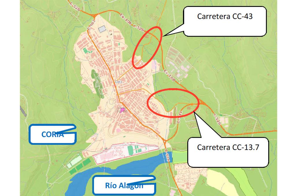 La Diputación ya está arreglando dos accesos a la ciudad, para lo que invertirá un millón de euros
