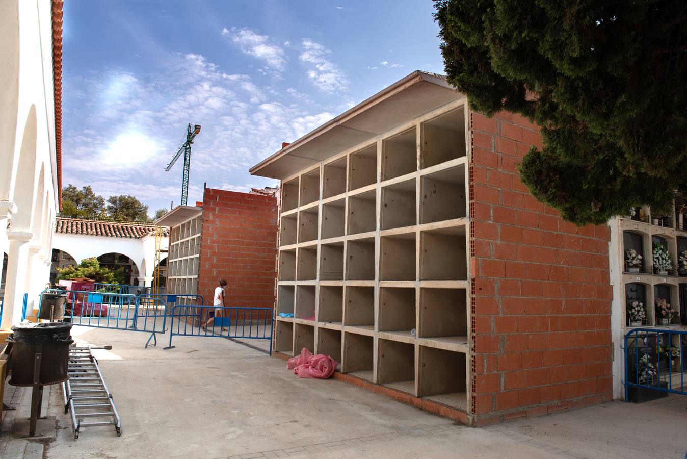 Zona en la que están trabajando los operarios municipales