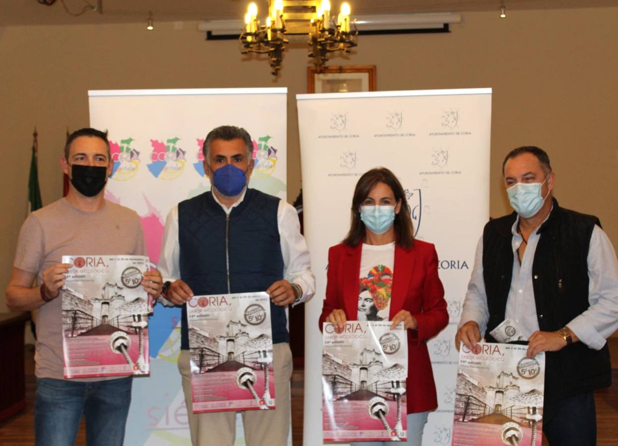 Presentación de Coria, sabor micológico