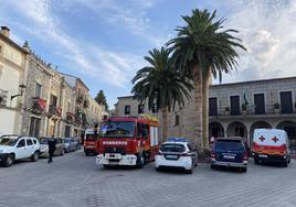 Simulacro en el casco historíco de Coria.