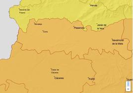 Mapa de la ola de calor.