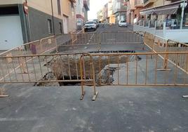 Obras en la calle Cáceres.