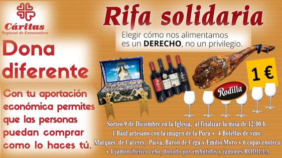 La Diócesis de Coria-Cáceres colabora en la rifa solidaria de Cáritas Parroquial de Torrejoncillo