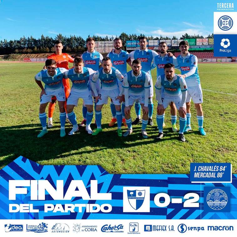 El Coria comienza el año con victoria en Villafranca de los Barros