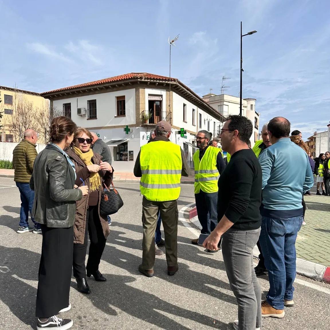 Agricultores de Coria se manifiestan en el casco urbano de la ciudad