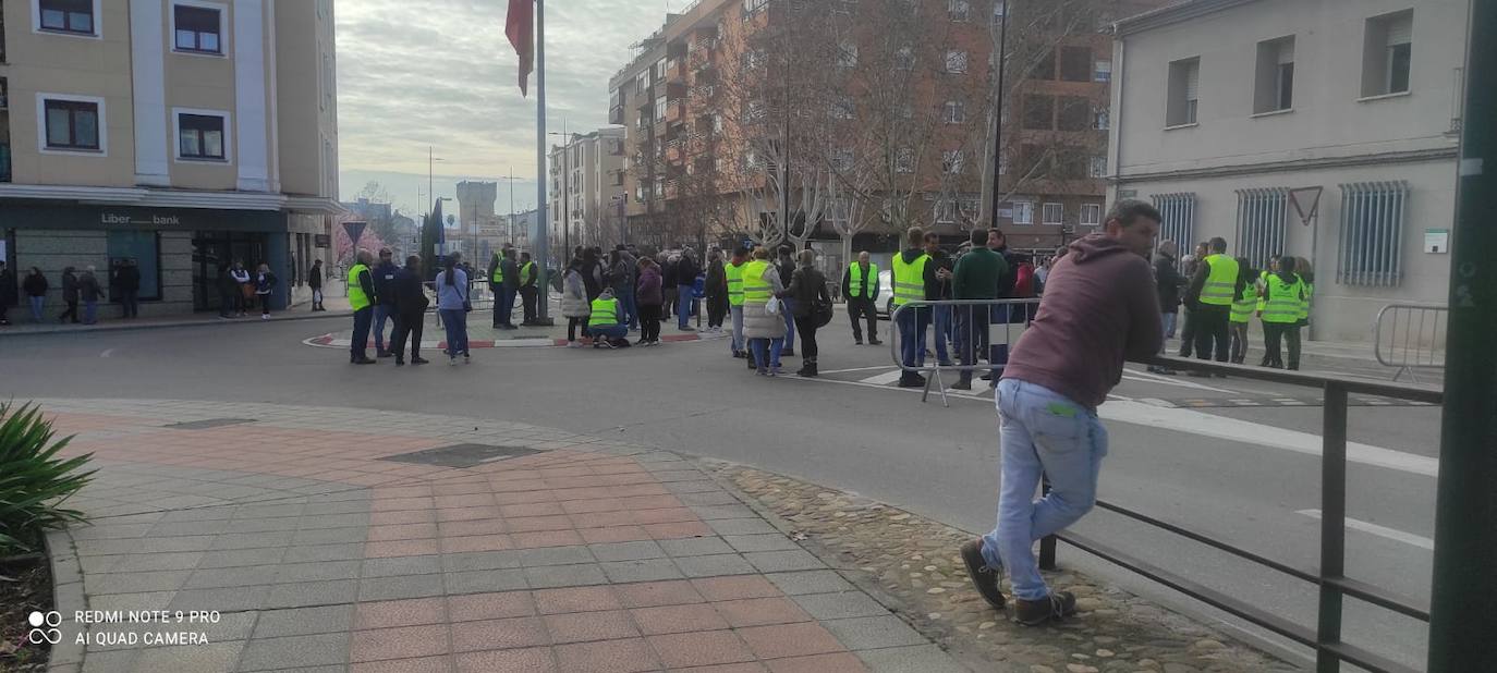 Agricultores de Coria se manifiestan en el casco urbano de la ciudad