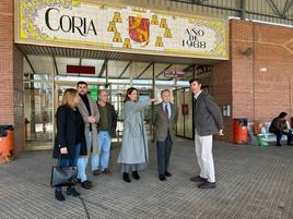 Visita del consejero a Coria.