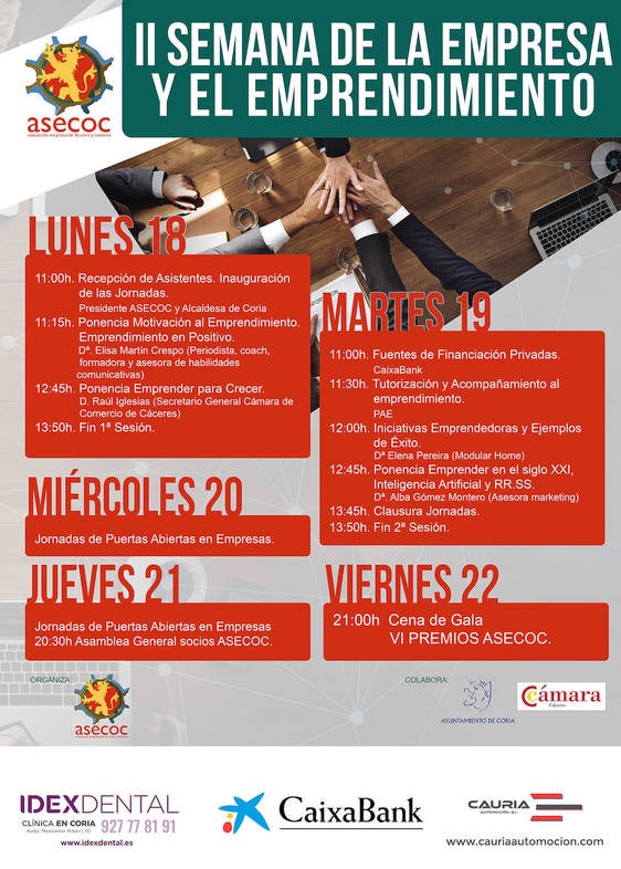 ASECOC organiza la «II Semana de la Empresa y el Emprendimiento»