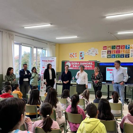 La Hermandad de Donantes de Sangre de Coria realiza actividades en colegios de Coria y pedanías