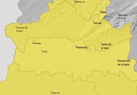 Alerta en Extremadura.