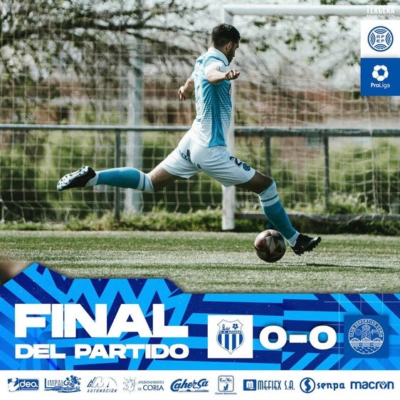 El CD Coria consigue un empate en la ida en Azuaga