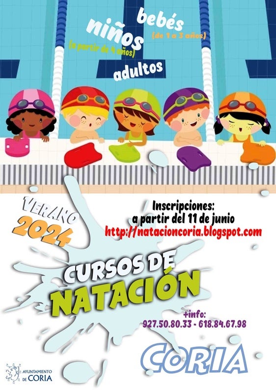 El martes se abre el proceso de inscripción por vía on-line de los cursos de natación «Verano 2024»
