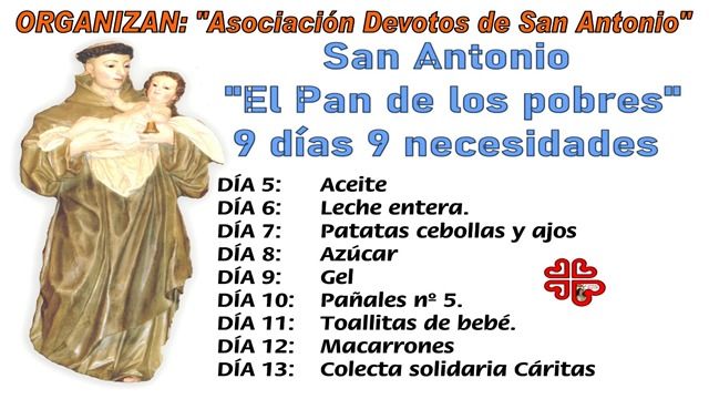 Caritas Parroquial de Torrejoncillo organiza «El pan de los pobres, 9 días , 9 necesidades»